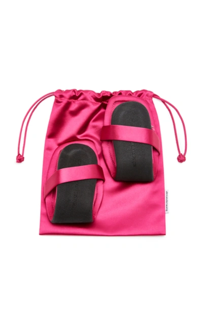 Shop Alexander Wang Ryder Satin Slingback Sandals In Pink