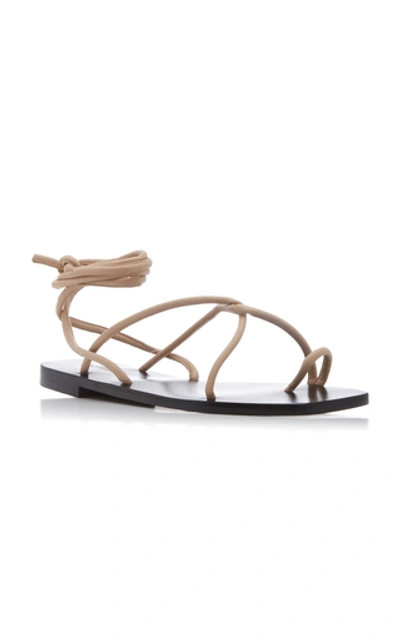 Shop A.emery Kinsley Leather Sandals In Neutral