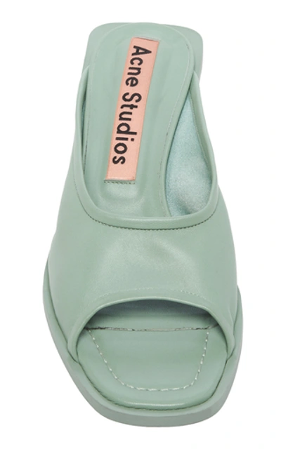 Shop Acne Studios Open-toe Leather Sandals In Green