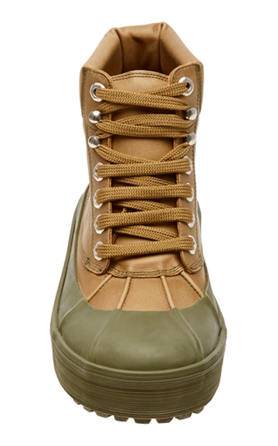 Shop Jacquemus Les Meuniers Hautes Leather Boots In Green
