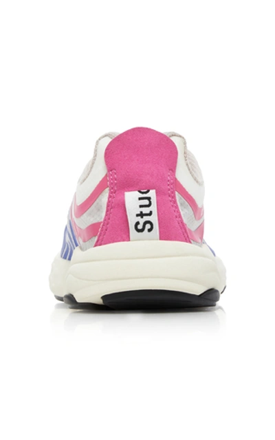 Shop Acne Studios Mesh Low-top Sneakers In Pink