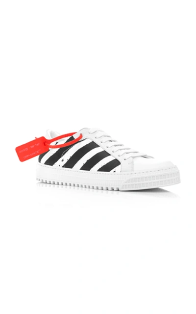 Shop Off-white 3.0 Diagonal Leather Sneakers In Black/white