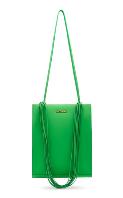 Shop Jacquemus Le A4 Leather Tote    In Green