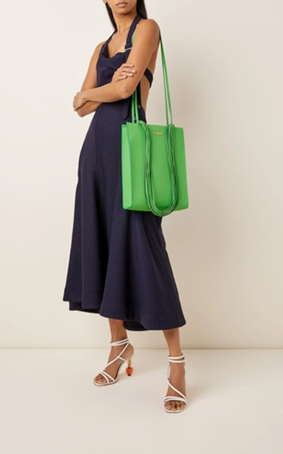 Shop Jacquemus Le A4 Leather Tote    In Green