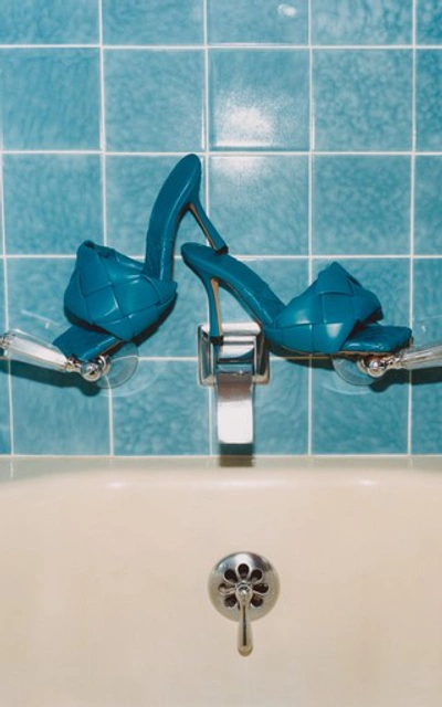 Shop Bottega Veneta Lido Sandals In Blue