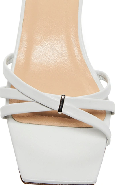 Shop By Far Kaia Leather Sandals In White