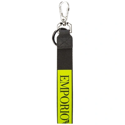 Shop Emporio Armani Men's Keychain Keyring In Black