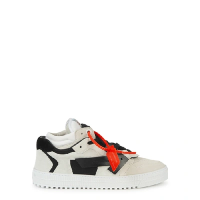 Shop Off-white "off-court" Panelled Suede Sneakers In Off White