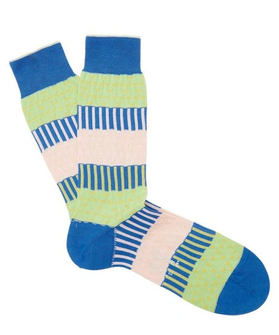 Shop Ayame Plant Socks In Blue