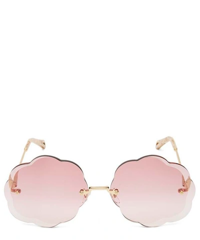 Shop Chloé Rosie Round Sunglasses In Pink