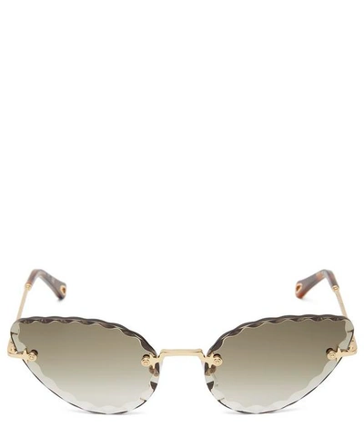 Shop Chloé Rosie Cat-eye Sunglasses In Khaki