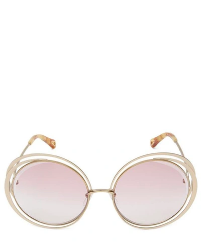 Shop Chloé Carlina Sunglasses In Ivory