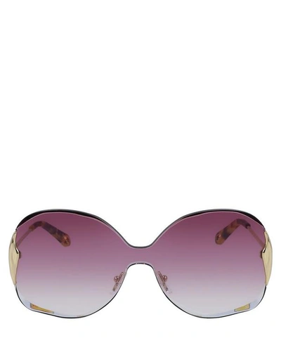 Shop Chloé Curtis Metal Square Sunglasses In Purple