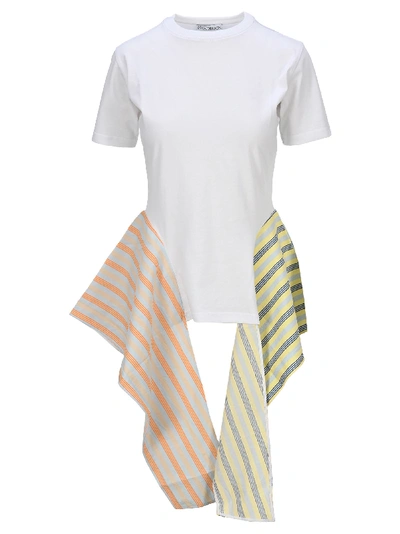 Shop Jw Anderson Handkerchief Drape T-shirt In White