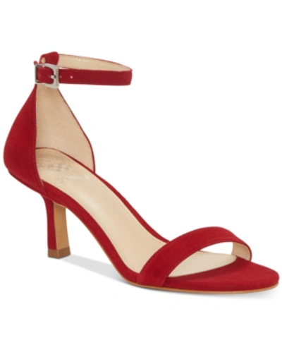 Shop Vince Camuto Ronde Dress Sandals Women's Shoes In Lady Red