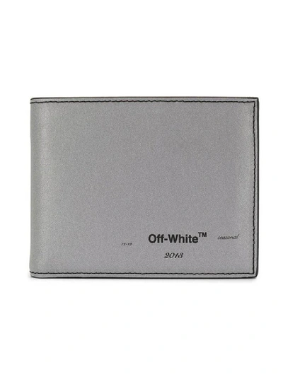 Shop Off-white Seasonal Logo Bi-fold Wallet In Grey