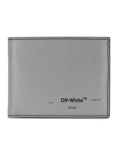 Shop Off-white Seasonal Logo Bi-fold Wallet In Grey
