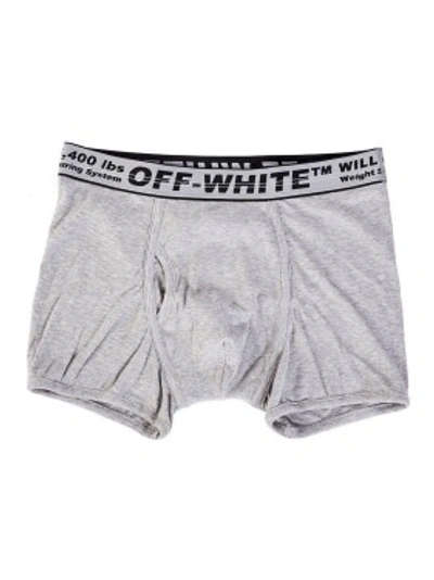 Shop Off-white Grey Tri-pack Boxer Set In White