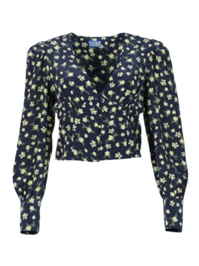 Shop Lhd Roadhouse Blouse, Ditsy Floral Black In Grey