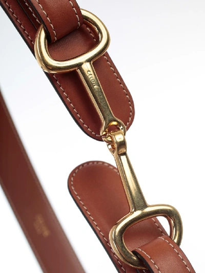 Shop Celine Belt In Brown