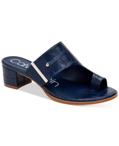 Shop Calvin Klein Women's Daria Sandals Women's Shoes In Deep Navy