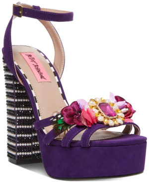 betsey johnson purple shoes