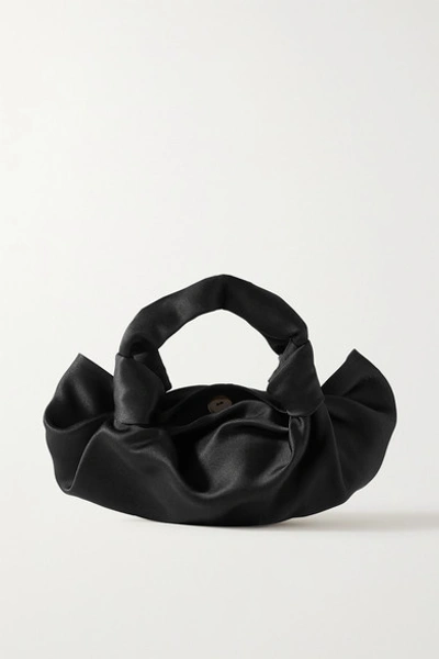 Shop The Row Ascot Satin Tote In Black