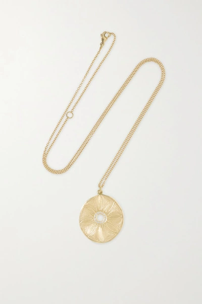 Shop Brooke Gregson Mandala 18-karat Gold Diamond Necklace