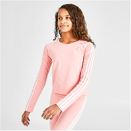 adidas long sleeve top pink