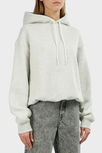 Shop Alexander Wang T Oversized Fleece Hoodie In Grey