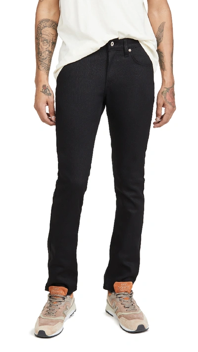 Shop Naked & Famous Skinny Guy In Black Wash