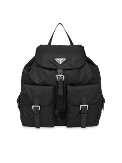 Shop Prada Women's Large Vela Nylon Backpack In Black