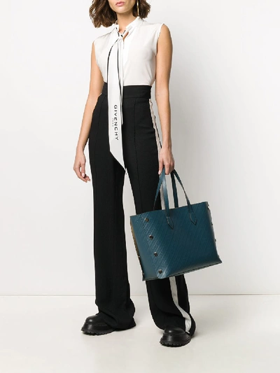 Shop Givenchy Bond Leather Shopper Bag In Blue