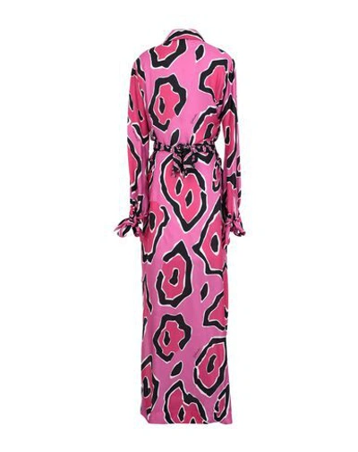 Shop Just Cavalli Long Dress In Fuchsia