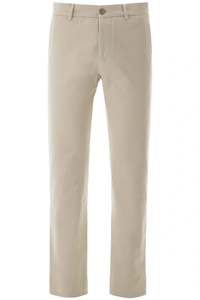 Shop Maison Margiela Chino Trousers In Light Beige (beige)