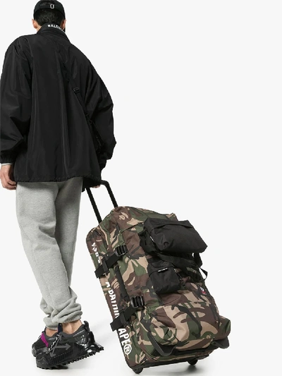 Shop Eastpak X Aape By A Bathing Ape Green Tranverz Holdall