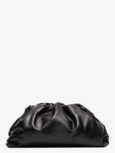 Shop Bottega Veneta Black Pouch Leather Clutch Bag