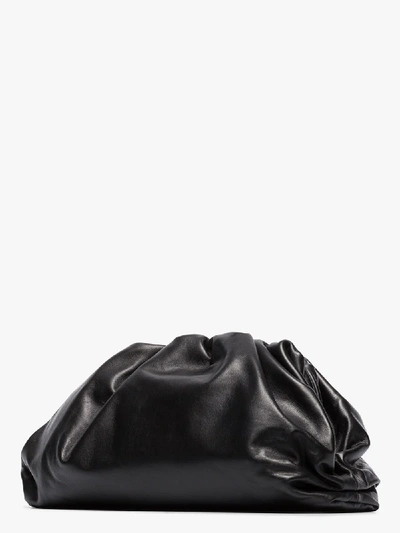 Shop Bottega Veneta Black Pouch Leather Clutch Bag