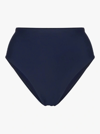 Shop Bondi Born Paloma High Waisted Bikini Bottoms In Blue