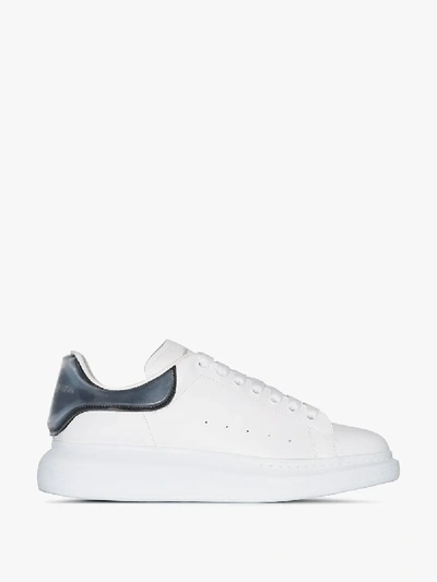 Shop Alexander Mcqueen And Black Oversized Leather Sneakers - Men's - Leather/rubber In White