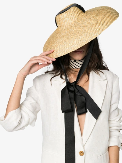 Shop Eliurpi Campana Straw Hat In Neutrals