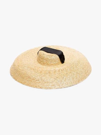 Shop Eliurpi Campana Straw Hat In Neutrals