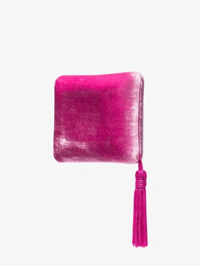 Sophie Bille Brahe Pink Velvet Tassel Jewellery Box In Pink