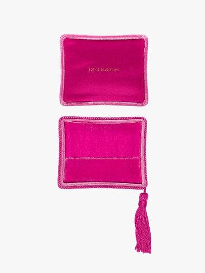 Sophie Bille Brahe Pink Velvet Tassel Jewellery Box In Pink