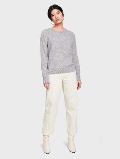 Shop White + Warren Cashmere Sweatshirt In Grey Heather