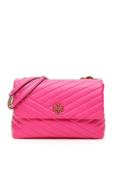 Shop Tory Burch Kira Chevron Flap Bag In Fuchsia,pink