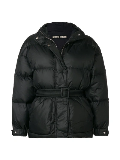 Shop Ienki Ienki Belted Puffer Jacket In Black