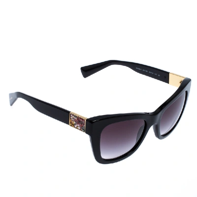 Pre owned Dolce Gabbana Black Special Edition Mosaico Cat Eye