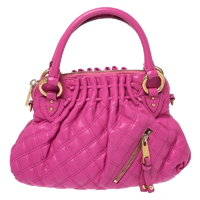 Pre-owned Marc Jacobs Pink Quilted Leather Small Cecilia Satchel