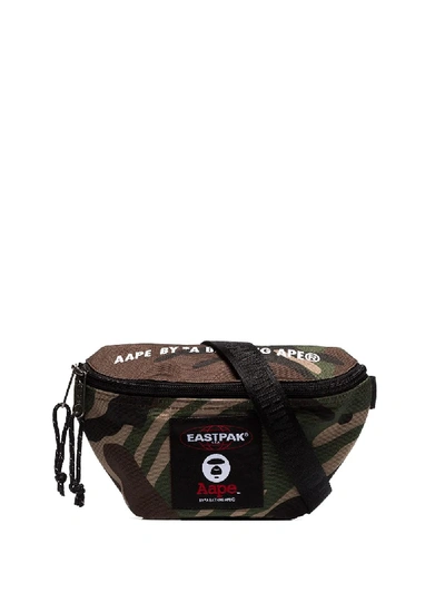 Eastpak Bape Camouflage-print Canvas Belt Bag In Brown | ModeSens